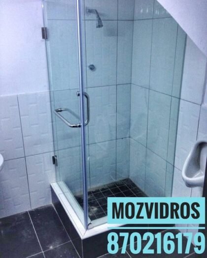 Poliban de porta de abrir, em vidro e Inox… MozVidros 870216179 ...